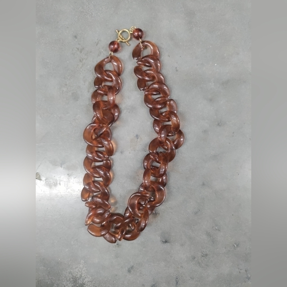 Brown plastic necklace